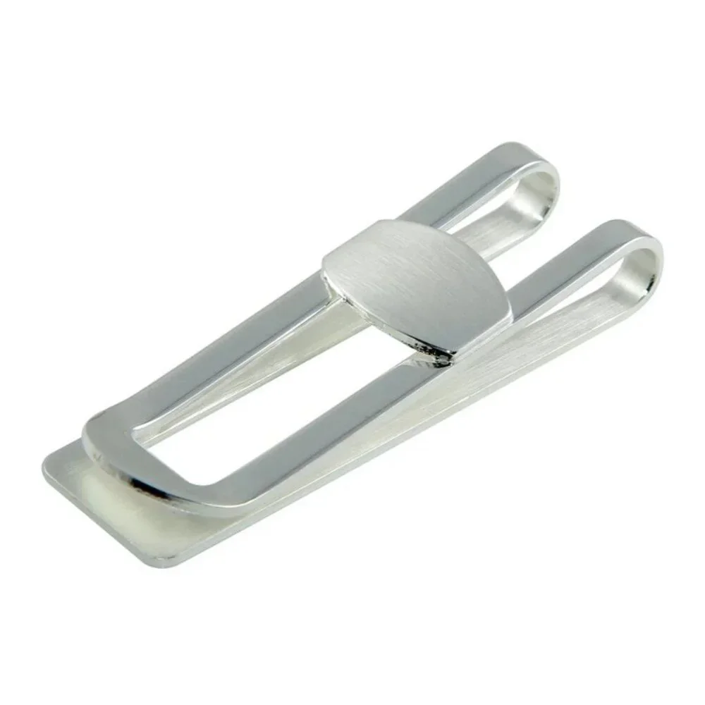Matte and High Polished 925 Sterling Silver Double Car Money Clip